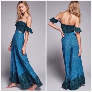 Free People Midsummer Night Boho Romper Jumpsuit